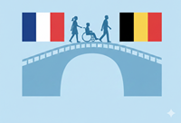 Illustration du parcours transfrontalier pour les personnes handicapées françaises accueillies en Belgique